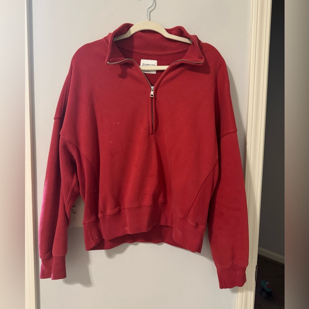 Abercrombie & Fitch Sunday Cropped Half-Zip